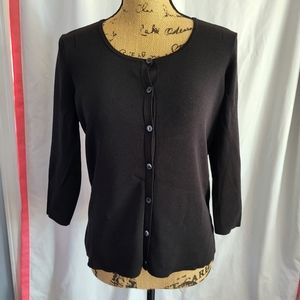 NWOT Ann Taylor LOFT Black Button-up Cardigan
